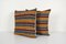 Turkish Striped Organic Wool Outdoor Cushion Covers, Set of 2 2