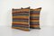 Turkish Striped Organic Wool Outdoor Cushion Covers, Set of 2, Image 2