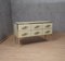 Mid-Century Cream Color Glass and Brass Commode, 1980, Image 6