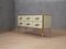 Mid-Century Cream Color Glass and Brass Commode, 1980, Image 12