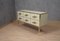Mid-Century Cream Color Glass and Brass Commode, 1980 4