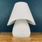 White Glass Mushroom Table Lamp, Italy, 1980s 4