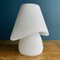 White Glass Mushroom Table Lamp, Italy, 1980s 6