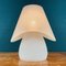 White Glass Mushroom Table Lamp, Italy, 1980s 7