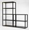 2-Section Black Lacquered & Brass Open Étagère Shelving Display by Pierre Vandel, 1970s, Set of 2, Image 14