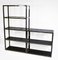 2-Section Black Lacquered & Brass Open Étagère Shelving Display by Pierre Vandel, 1970s, Set of 2 13
