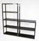 2-Section Black Lacquered & Brass Open Étagère Shelving Display by Pierre Vandel, 1970s, Set of 2, Image 13