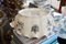 Panier Antique en Porcelaine avec Assiette de Niderviller, 1800s 4