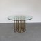 Vintage Brass & Glass Model Vulcano Sculptural Table by Luciano Frigerio 1