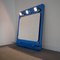 Italian 3-Light Dressing Room Mirror with Blue Glass Shelf by Metalvetro, 1970s 8