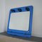 Italian 3-Light Dressing Room Mirror with Blue Glass Shelf by Metalvetro, 1970s 1