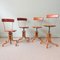 Vintage Portuguese Industrial Stools, 1950s, Set of 4 1