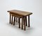 Modernist Oak Nesting Tables, 1960s, Set of 3 10