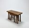 Modernist Oak Nesting Tables, 1960s, Set of 3 11