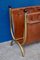 Mid-Century Leather & Brass Magazine Rack 4