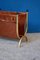 Mid-Century Leather & Brass Magazine Rack 3