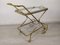 Vintage Golden Brass & Glass Trolley, Image 3