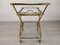 Vintage Golden Brass & Glass Trolley, Image 4