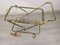 Vintage Golden Brass & Glass Trolley, Image 10