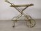 Vintage Golden Brass & Glass Trolley, Image 5