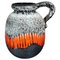 German Fat Lava Style Colored and Glazed Ceramic Pitcher with Handle, Image 1