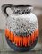 German Fat Lava Style Colored and Glazed Ceramic Pitcher with Handle, Image 2