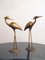Hollywood Regency Brass Bird Sculptures, Set of 2 1