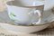 Tazze da tè vintage in porcellana dipinta a mano con piattino di Meissen, set di 3, Immagine 6
