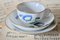 Handbemaltes Vintage Porzellan Teetasse & Untertasse Set von Meissen, 3er Set 1