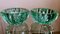 Grüne Art Deco Schalen aus geformtem Glas von Pierre Davesn, 2er Set 3