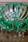 Art Deco Green Molded Glass Bowls by Pierre Davesn, Set of 2 11