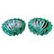 Art Deco Green Molded Glass Bowls by Pierre Davesn, Set of 2, Image 1