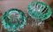Art Deco Green Molded Glass Bowls by Pierre Davesn, Set of 2 13