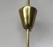 Large Brass Ceiling Lamp with Pleated Ball, 1950s 20