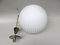 Large Brass Ceiling Lamp with Pleated Ball, 1950s 11