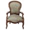 Fauteuil Antique en Noyer, 1850s 1