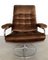 Swedish Brown Velvet Lounge Chair, 1970s, Image 1