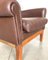 Swedish Brown Leather Lounge Chair 7