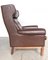 Swedish Brown Leather Lounge Chair, Image 4
