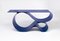 Whorl Console in Blue Powder Coated Aluminum by Neal Aronowitz 3