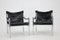 Black Leather & Chrome Safari Chair by Johanson Design, 1970s, Set of 2 2