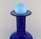 Large Vase Bottle in Blue Glass by Otto Brauer for Holmegaard, Image 2