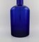 Large Vase Bottle in Blue Glass by Otto Brauer for Holmegaard, Image 4
