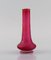 Französische Jugendstil Vase aus mundgeblasenem Glas in Rosa 2