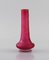 Französische Jugendstil Vase aus mundgeblasenem Glas in Rosa 3