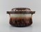 Glazed Stoneware Lidded Bowl, Jug and Bowl Mexico by Bing & Grøndahl, Set of 3 3