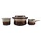 Glazed Stoneware Lidded Bowl, Jug and Bowl Mexico by Bing & Grøndahl, Set of 3 1