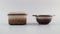 Glazed Stoneware Butter Container, Bowl and Large Dish Mexico by Bing & Grøndahl, Set of 3 4