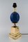 Table Lamp with Blue Orb and Brass Base, Le Dauphin, France 6