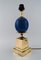 Table Lamp with Blue Orb and Brass Base, Le Dauphin, France, Image 6